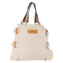 LOUIS VUITTON Cruise line Glove shopper MM Bag Canvas Beige M95114 Auth mr2692A-2