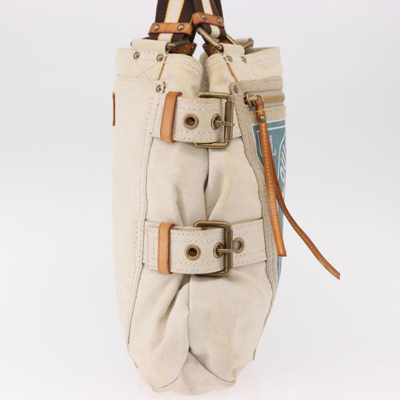 LOUIS VUITTON Cruise line Glove shopper MM Bag Canvas Beige M95114 Auth mr2692A