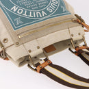 LOUIS VUITTON Cruise line Glove shopper MM Bag Canvas Beige M95114 Auth mr2692A-6
