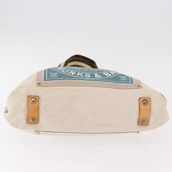 LOUIS VUITTON Cruise line Glove shopper MM Bag Canvas Beige M95114 Auth mr2692A
