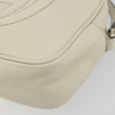 GUCCI Shoulder Bag Leather White Gold 308364 Auth mr2693-10