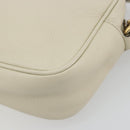 GUCCI Shoulder Bag Leather White Gold 308364 Auth mr2693-12