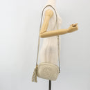 GUCCI Shoulder Bag Leather White Gold 308364 Auth mr2693-21