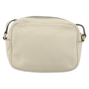 GUCCI Shoulder Bag Leather White Gold 308364 Auth mr2693-3