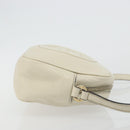 GUCCI Shoulder Bag Leather White Gold 308364 Auth mr2693-4