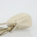 GUCCI Shoulder Bag Leather White Gold 308364 Auth mr2693-5