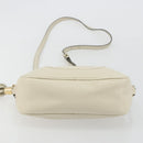 GUCCI Shoulder Bag Leather White Gold 308364 Auth mr2693-9