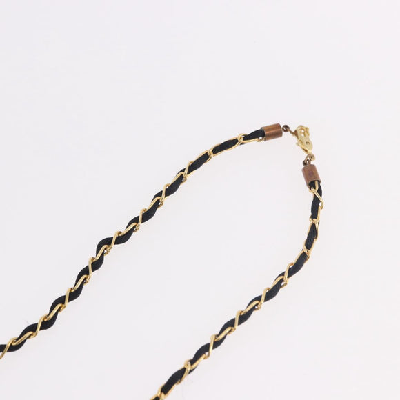 CHANEL Perfume Necklace Metal Gold CC Auth mr2694
