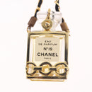 CHANEL Perfume Necklace Metal Gold CC Auth mr2694-13