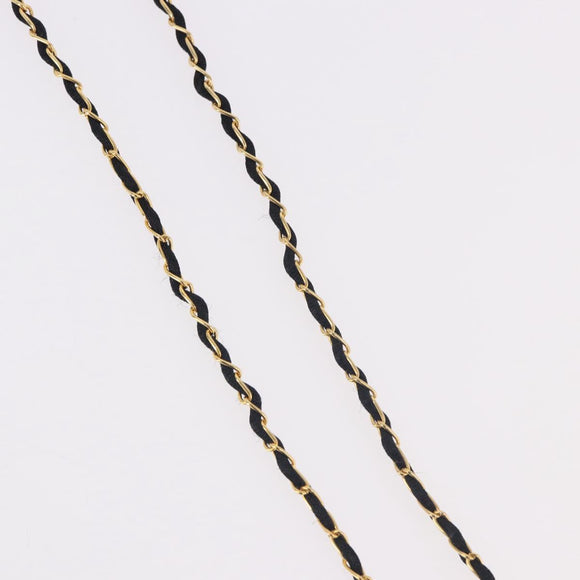 CHANEL Perfume Necklace Metal Gold CC Auth mr2694