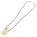 CHANEL Perfume Necklace Metal Gold CC Auth mr2694-8