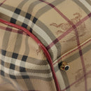 BURBERRY Nova Check Shoulder Bag PVC Beige Gold Auth mr2695-16