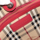 BURBERRY Nova Check Shoulder Bag PVC Beige Gold Auth mr2695-10