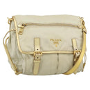 PRADA Shoulder Bag Nylon Gold Auth mr2696-1