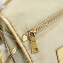 PRADA Shoulder Bag Nylon Gold Auth mr2696-19