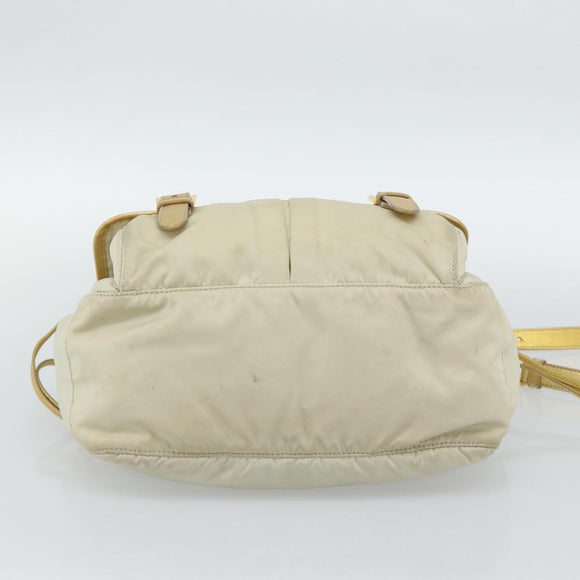 PRADA Shoulder Bag Nylon Gold Auth mr2696