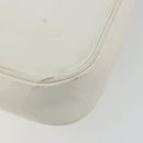 GUCCI Bamboo Shoulder Bag Leather White Silver 001 3870 Auth mr2697-15