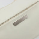 GUCCI Bamboo Shoulder Bag Leather White Silver 001 3870 Auth mr2697-17