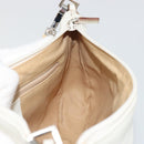GUCCI Bamboo Shoulder Bag Leather White Silver 001 3870 Auth mr2697-19