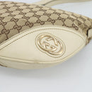 GUCCI GG Canvas Newbrit Shoulder Bag Beige Gold 169998 Auth mr2699A-10