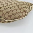 GUCCI GG Canvas Newbrit Shoulder Bag Beige Gold 169998 Auth mr2699A-12