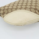 GUCCI GG Canvas Newbrit Shoulder Bag Beige Gold 169998 Auth mr2699A-13