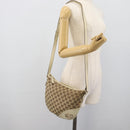 GUCCI GG Canvas Newbrit Shoulder Bag Beige Gold 169998 Auth mr2699A-22