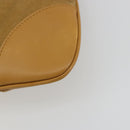 GUCCI Bamboo Shoulder Bag Suede Leather Brown Gold 001 4060 Auth mr2700A-12