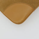 GUCCI Bamboo Shoulder Bag Suede Leather Brown Gold 001 4060 Auth mr2700A-13