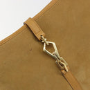 GUCCI Bamboo Shoulder Bag Suede Leather Brown Gold 001 4060 Auth mr2700A-14