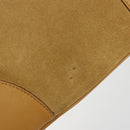 GUCCI Bamboo Shoulder Bag Suede Leather Brown Gold 001 4060 Auth mr2700A-15