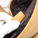 GUCCI Bamboo Shoulder Bag Suede Leather Brown Gold 001 4060 Auth mr2700A-23