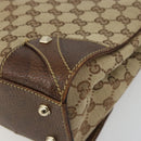 GUCCI GG Canvas Hand Bag Beige Gold 120895 Auth mr2703-9