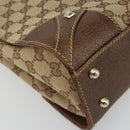GUCCI GG Canvas Hand Bag Beige Gold 120895 Auth mr2703-14