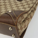GUCCI GG Canvas Hand Bag Beige Gold 120895 Auth mr2703-15
