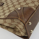 GUCCI GG Canvas Hand Bag Beige Gold 120895 Auth mr2703-16