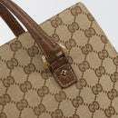 GUCCI GG Canvas Hand Bag Beige Gold 120895 Auth mr2703-10