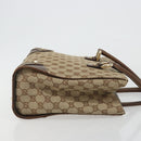 GUCCI GG Canvas Hand Bag Beige Gold 120895 Auth mr2703-3
