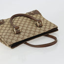 GUCCI GG Canvas Hand Bag Beige Gold 120895 Auth mr2703-6