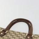 GUCCI GG Canvas Hand Bag Beige Gold 120895 Auth mr2703-8