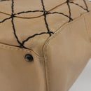 CHANEL Wild Stitch Hand Bag Leather Perfo Beige Gold CC Auth mr2706-13