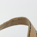 CHANEL Wild Stitch Hand Bag Leather Perfo Beige Gold CC Auth mr2706-9