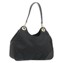 GUCCI GG Canvas Shoulder Bag Nylon Black Gold 257265 Auth mr2707A-1