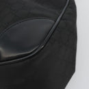 GUCCI GG Canvas Shoulder Bag Nylon Black Gold 257265 Auth mr2707A-9