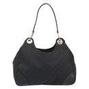 GUCCI GG Canvas Shoulder Bag Nylon Black Gold 257265 Auth mr2707A-13
