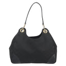 GUCCI GG Canvas Shoulder Bag Nylon Black Gold 257265 Auth mr2707A-2