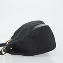 GUCCI GG Canvas Shoulder Bag Nylon Black Gold 257265 Auth mr2707A-4