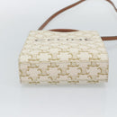 CELINE Triomphe Vertical Cabas Mini Bag Leather 2way Beige Gold Auth mr2709V-5