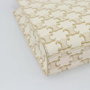 CELINE Triomphe Vertical Cabas Mini Bag Leather 2way Beige Gold Auth mr2709V-17