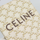 CELINE Triomphe Vertical Cabas Mini Bag Leather 2way Beige Gold Auth mr2709V-18